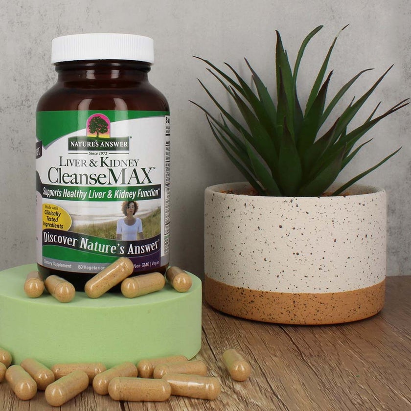 Cleanse Max Nature's Answer Liver & Kidney Cleanse Max Vegetarian Capsules, Pack of ...