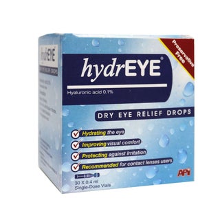 Hydreye 0.1% Dry Eye Relief Drops Single Dose Unit 0.4ml, Pack of 30's