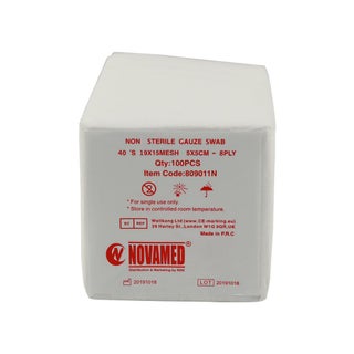 Novamed Non Sterile Gauze Swab 5 x 5cm, Pack of 100's