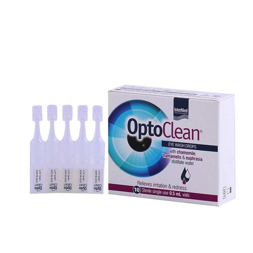 Optoclean Eye Wash Drops Single Dose Vial 0.5ml, Pack of 10's