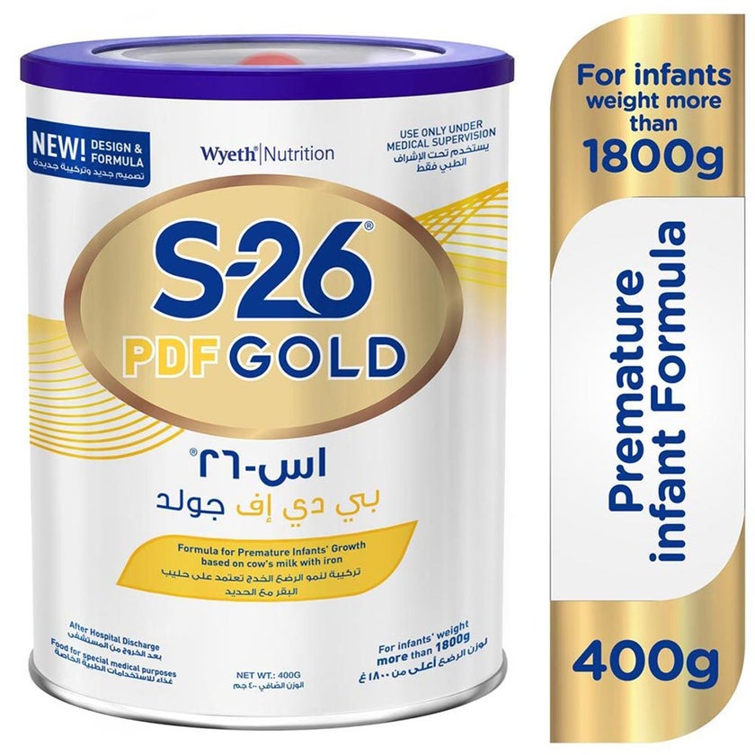 S-26 Gold PDF Post Discharge Premature Baby Milk Formula 400g