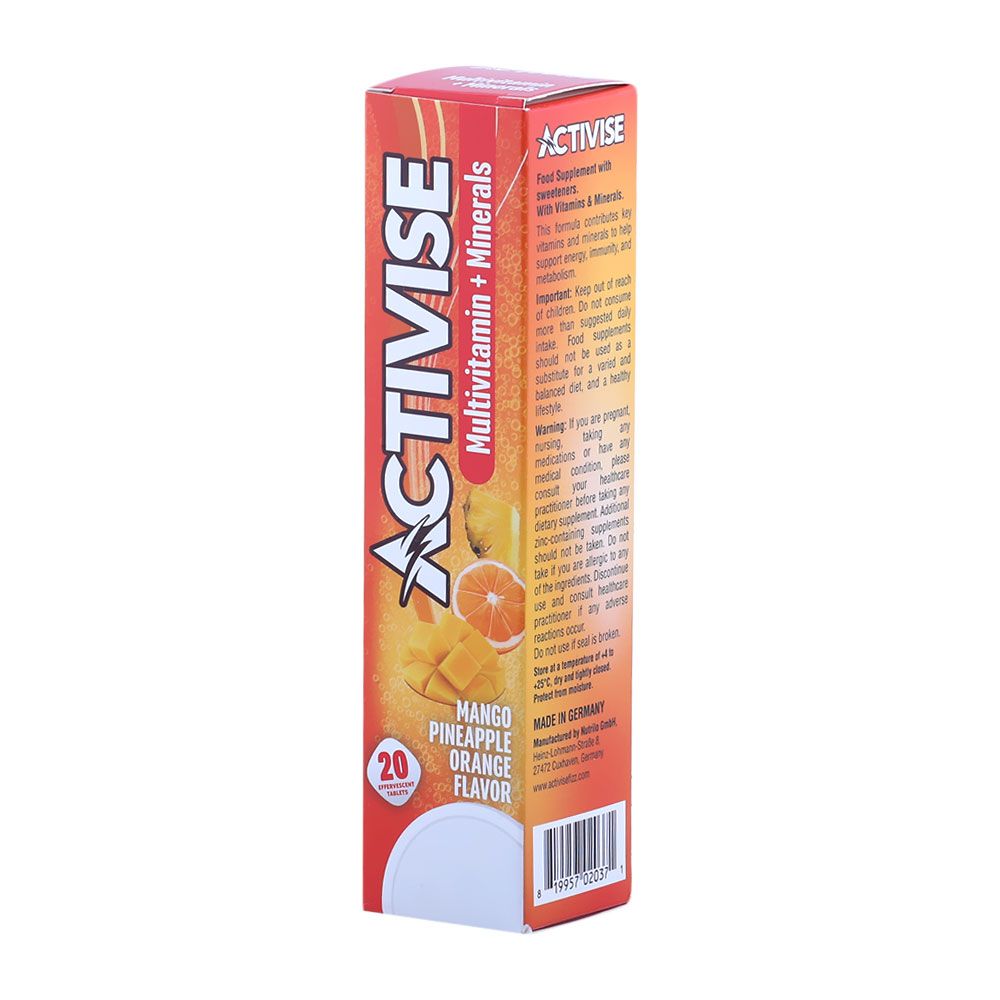 Activise Multivitamin And Minerals Effervescent Tablet Mango, Pineapple ...