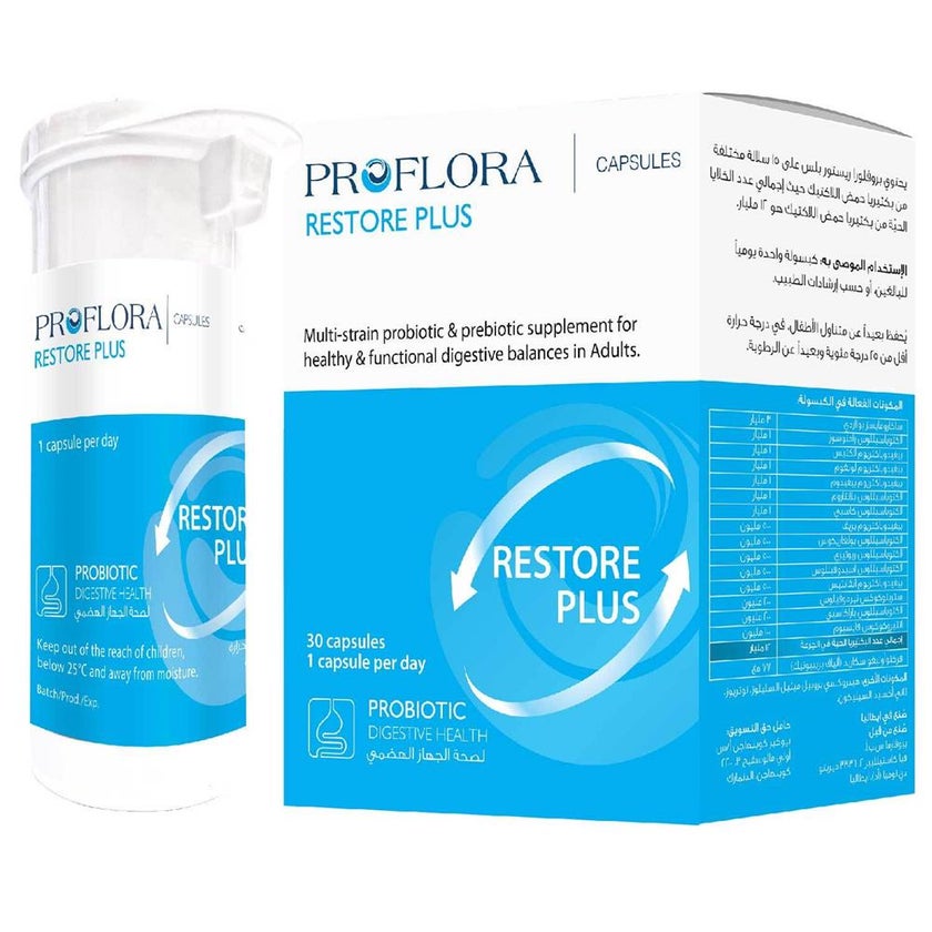Proflora Restore Plus Adults Capsules, Pack of 30's