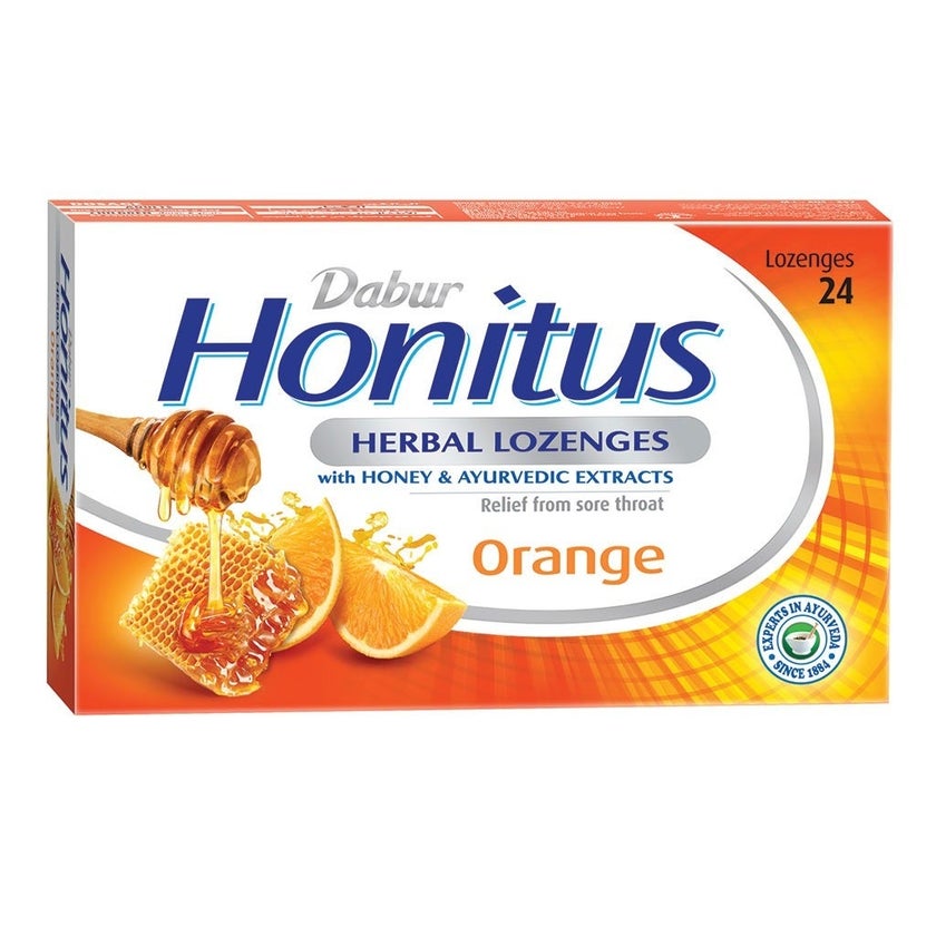 Dabur Honitus Herbal Lozenges Orange, Pack of 24's