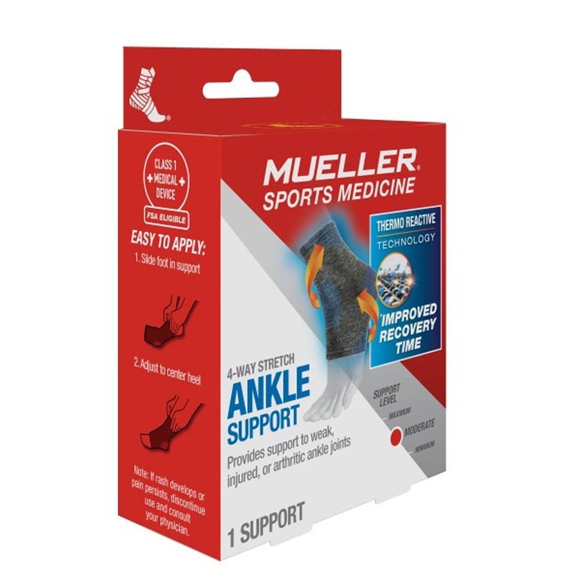 Mueller 4-Way Stretch Knit Ankle Support MD/LG 64129