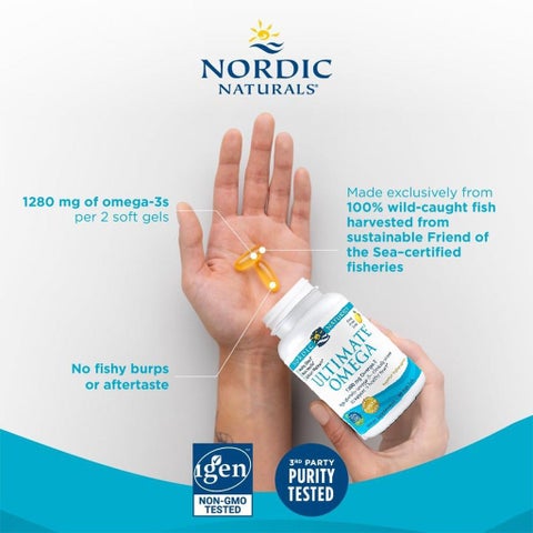 Nordic Naturals Ultimate Omega 3 Softgels, Pack of 60's