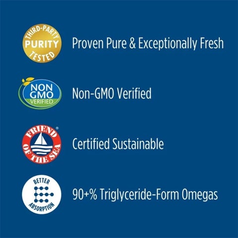 Nordic Naturals Omega 3D Omega 3 + Vitamin D3 Fish Oil Supplement Softgels - Lemon Flavour, Pack of 60's