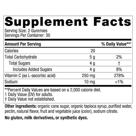 Nordic Naturals Kids & Adults Vitamin C 250mg Gummies - 60 Gummies