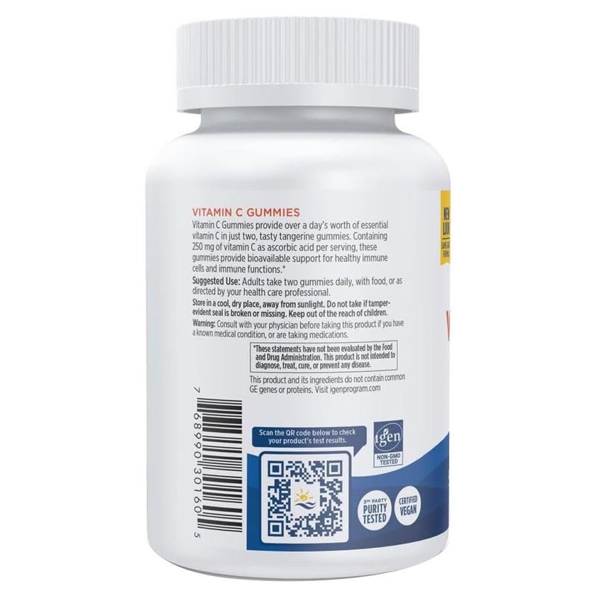 Nordic Naturals Kids and Adults Vitamin-C 250mg Gummies, Pack of 60's