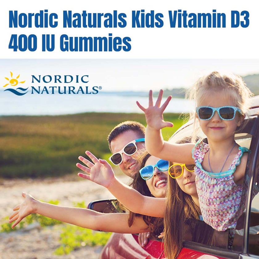 Nordic Naturals Kids Vitamin D3 400IU Gummies, Pack of 60's