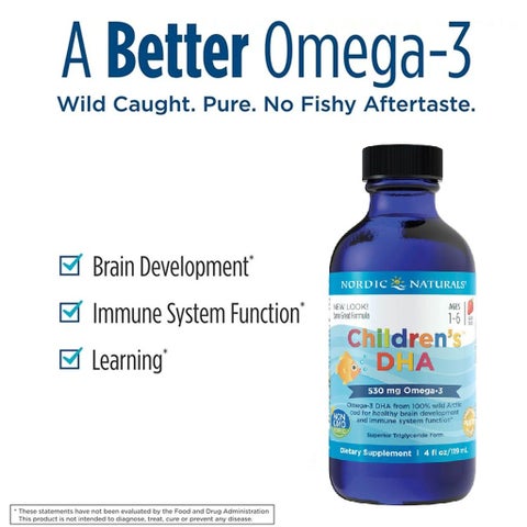 Nordic Naturals Children's DHA 530mg Omega 3 Syrup - 119ml