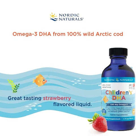 Nordic Naturals Children's DHA 530mg Omega 3 Syrup - 119ml