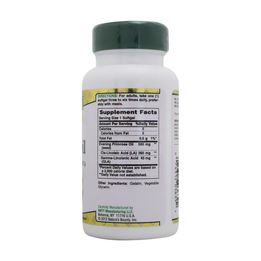 Nature's Bounty Evening Primrose Oil 500mg Softgels, Pack of 100's