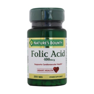 Nature's Bounty Folic Acid 400mcg Tablets, Pack of 250's