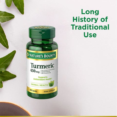 Nature's Bounty Turmeric 450mg Capsules, Pack of 60's