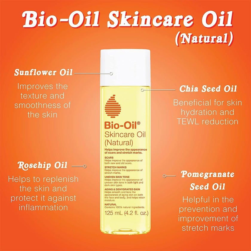 Bio-Oil Natural Skincare Oil For Scars & Stretch Marks 125ml