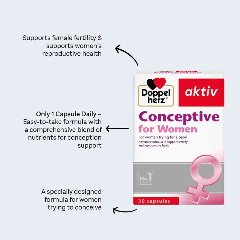 Doppelherz aktiv Conceptive Capsules For Women's Fertility & Reproductive Health, Pack of 30's