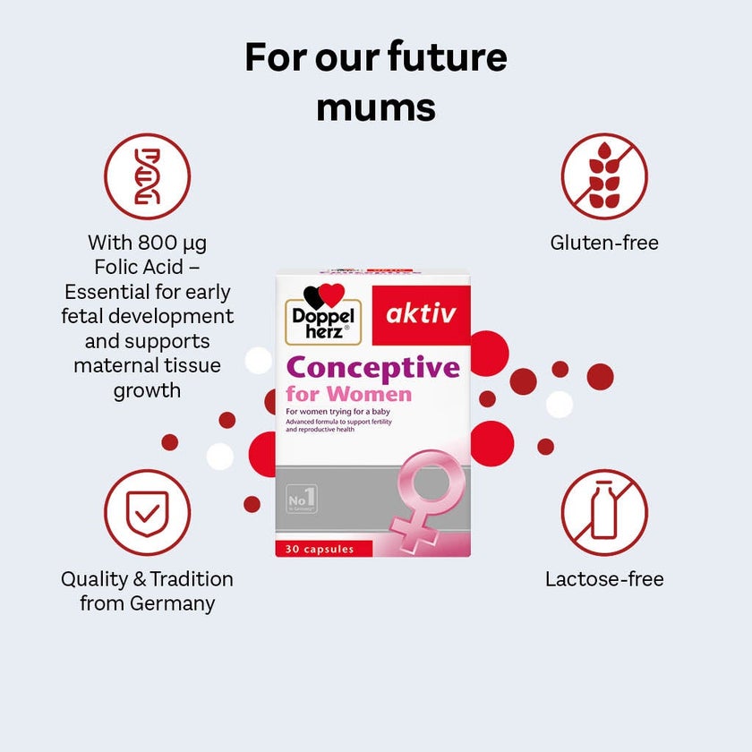 Doppelherz aktiv Conceptive Capsules For Women's Fertility & Reproductive Health, Pack of 30's