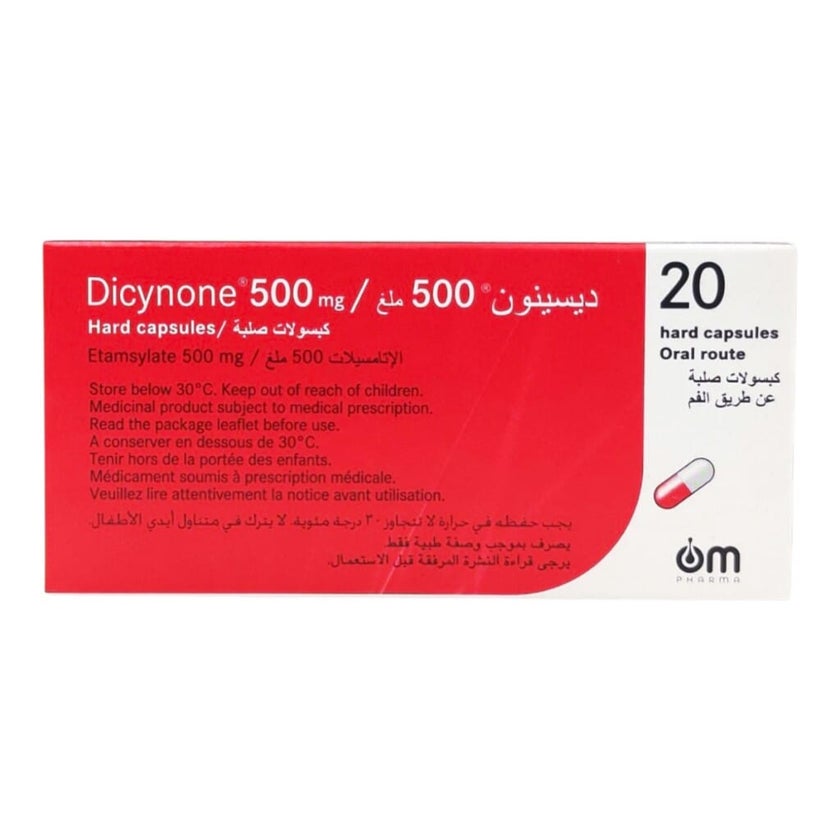 Dicynone 500mg Capsules, Pack of 20's