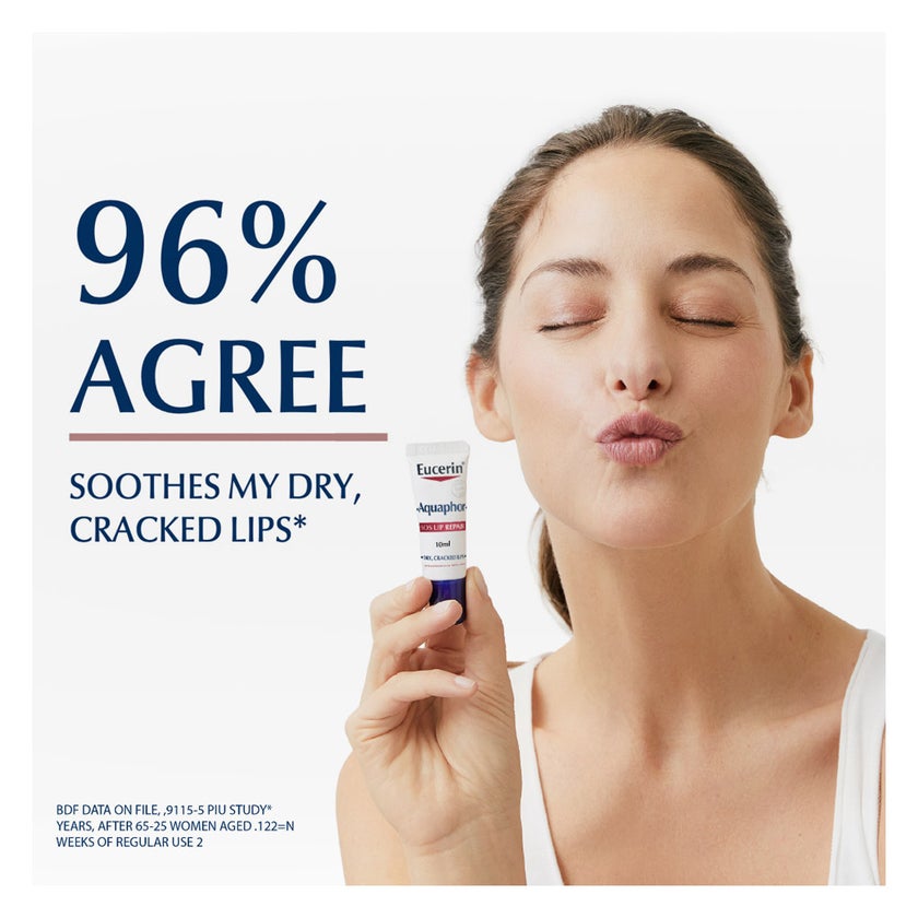 Eucerin Aquaphor SOS Lip Care Balm For Dry & Cracked Lips 10ml