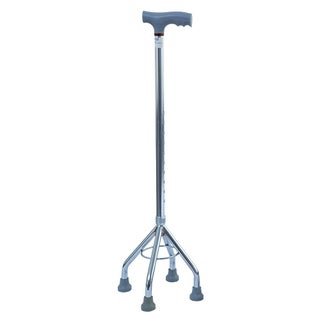 Wolaid Adjustable Aluminum Quad 4-Legged Cane JL932