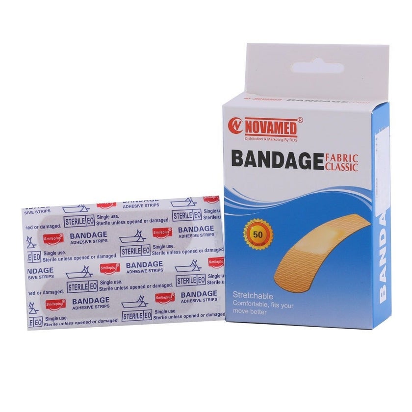 Novamed Bandage Fabric Classic Plaster, Pack of 50's - HY1130