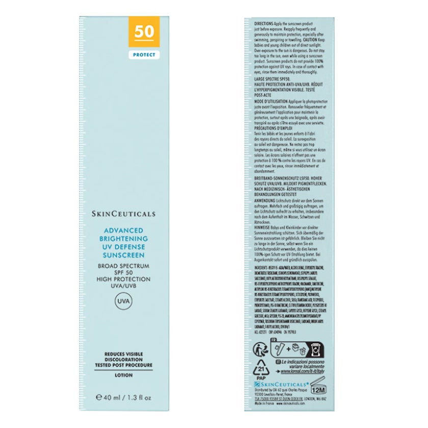 SkinCeuticals Advanced Brightening SPF 50 UV Defense Sunscreen - 40ml