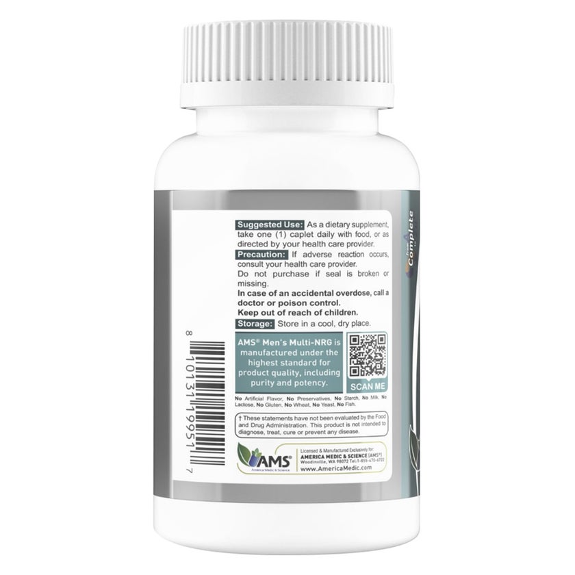 AMS One Daily Multi-NRG Men Caplets, Energy Multivitamins - 45 Caplets
