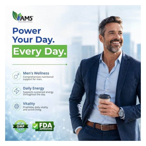 AMS Multi-NRG One Daily Men's Multivitamin Supplement - 2 x 45 Caplets