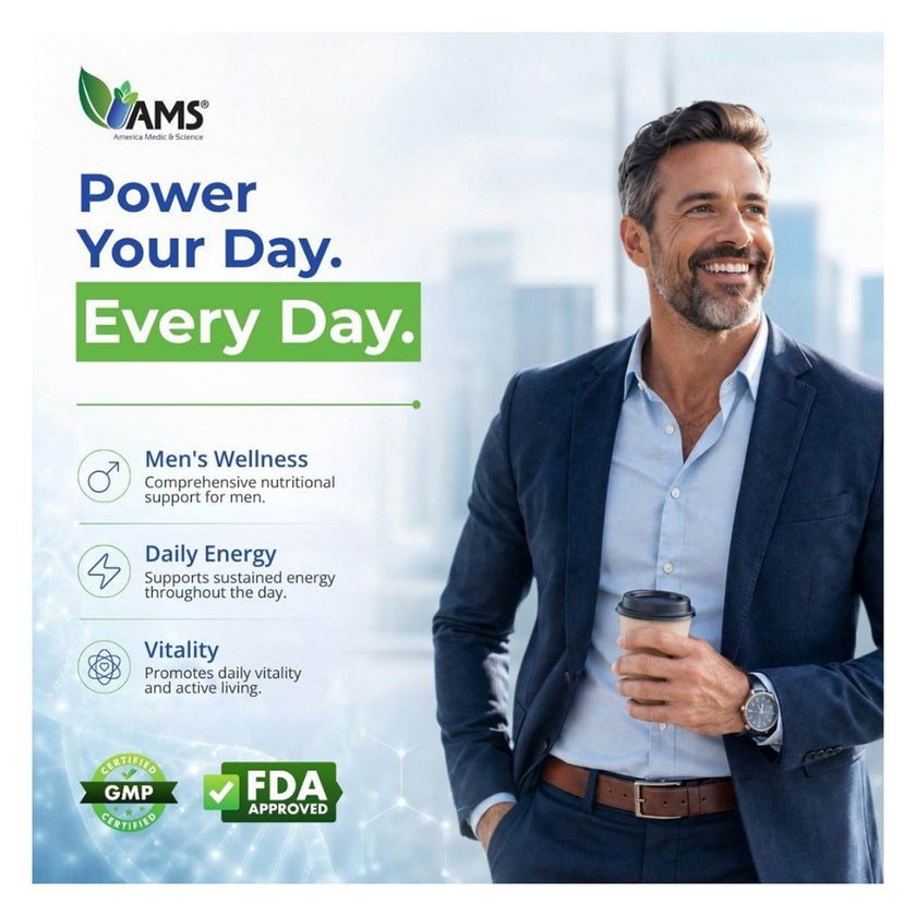 AMS One Daily Multi-NRG Men Caplets, Energy Multivitamins - 45 Caplets