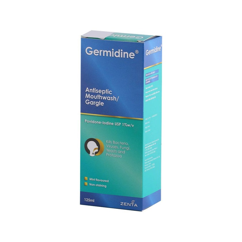 Germidine Antiseptic Mouthwash/Gargle 1% With Alcohol 125ml
