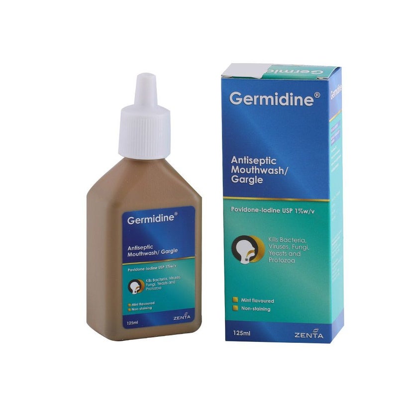 Germidine Antiseptic Mouthwash/Gargle 1% With Alcohol 125ml