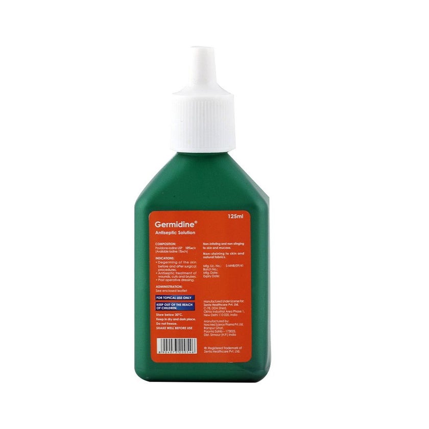Germidine 10% Povidone Iodine Antiseptic Solution 125ml