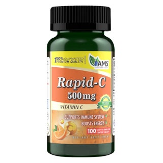 AMS Rapid-C 500mg Vitamin-C Tablets, Immunity & Energy - 100 Tablets