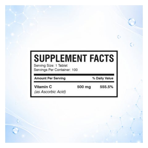 AMS Rapid-C 500mg Vitamin-C Tablets - 2 x 100 Tablets