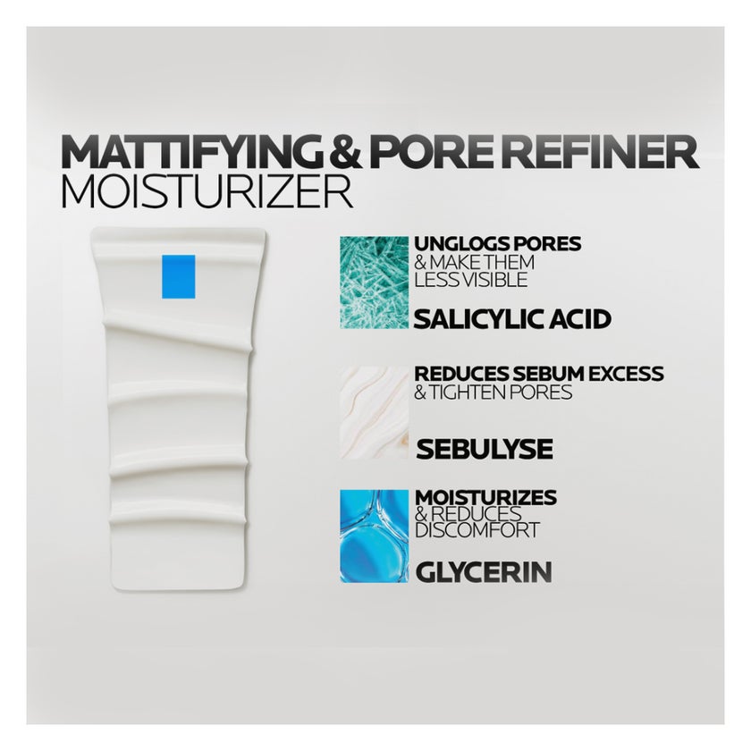 La Roche-Posay Effaclar MAT Mattifying Face Moisturizer, Oily Skin - 40ml