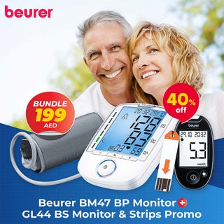 Beurer BM47 BP Monitor + GL44 BS Monitor & Strips Promo