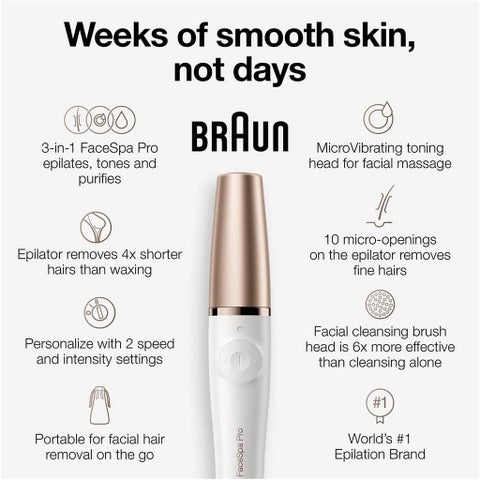 Braun FaceSpa Pro 3-in-1 Epilator 911