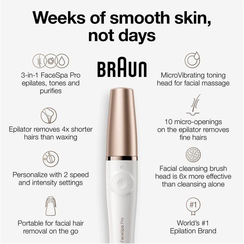 Braun FaceSpa Pro 3-in-1 Epilator 911