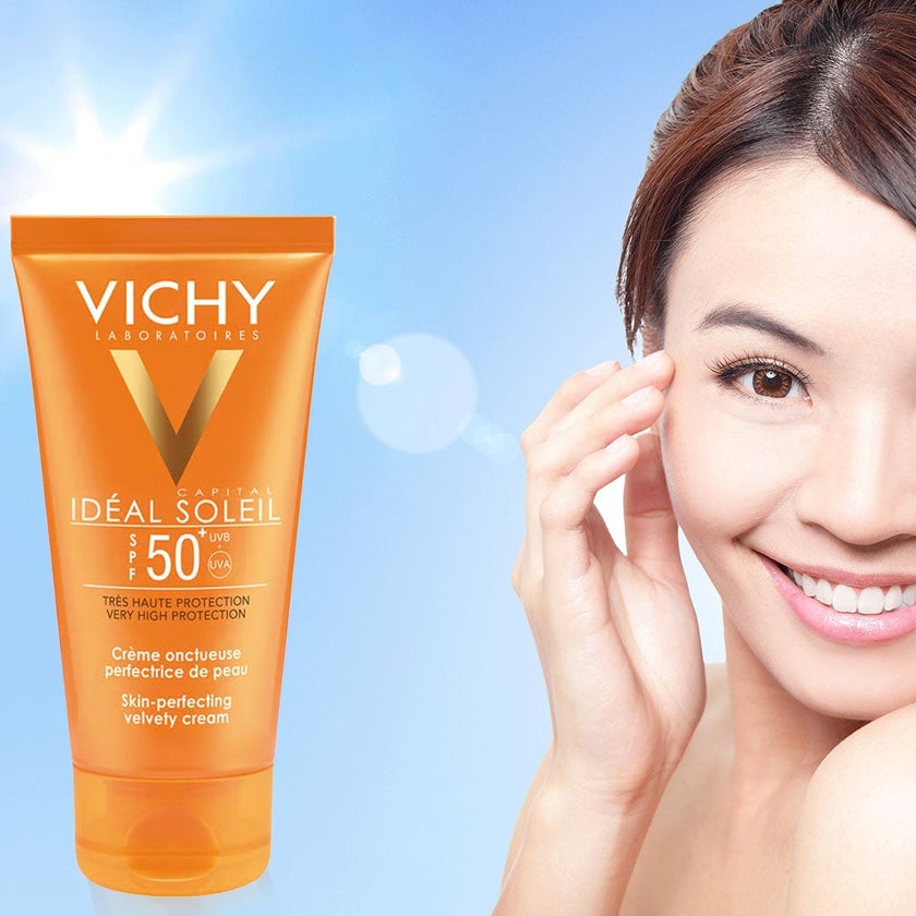 Vichy Ideal Soleil SPF50 Velvety Cream For Normal to Dry Sensitive Skin, 50ml 1+1 PROMO PACK