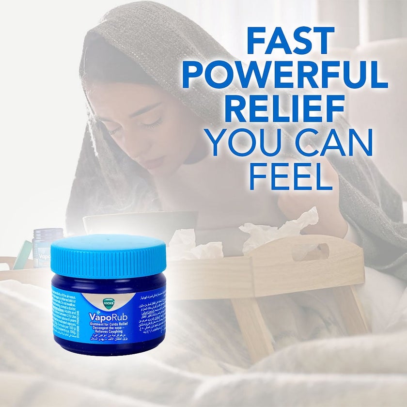 Vicks VapoRub Decongestant Ointment For Cold Relief 50g