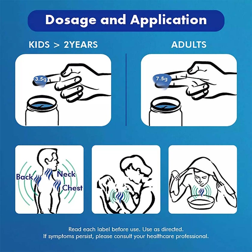 Vicks VapoRub Decongestant Ointment For Cold Relief 100g