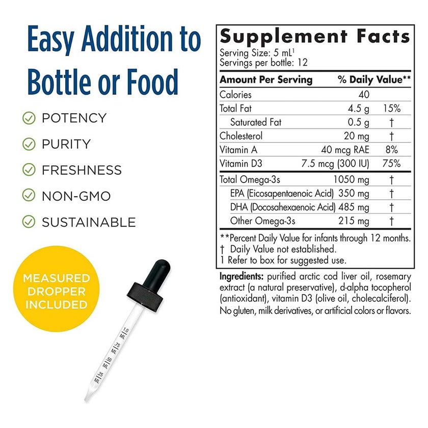 Nordic Naturals Baby's DHA Omega 3 with Vit D3 Liquid 60ml