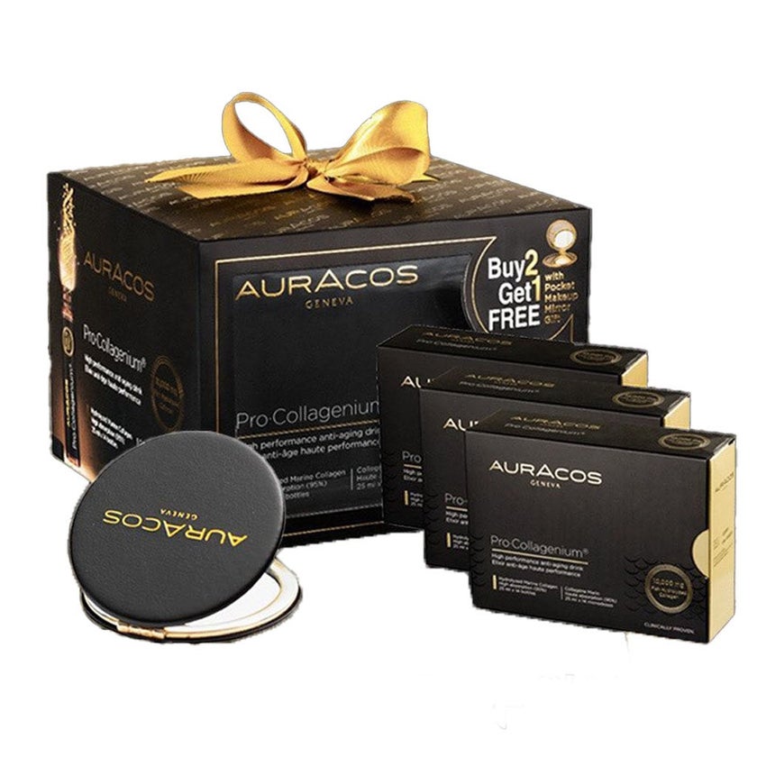 Auracos Geneva Pro Collagenium 25ml Oral Anti-Aging Solution, Pack of 14's - 2+1 PROMO PACK