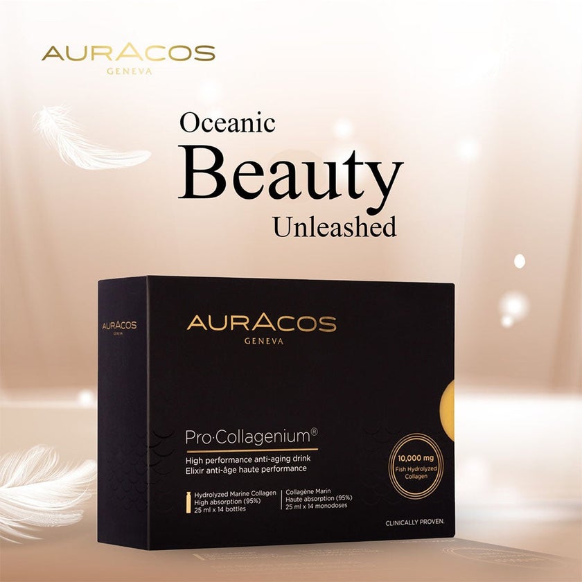 Auracos Geneva Pro Collagenium 25ml Oral Anti-Aging Solution, Pack of 14's - 2+1 PROMO PACK
