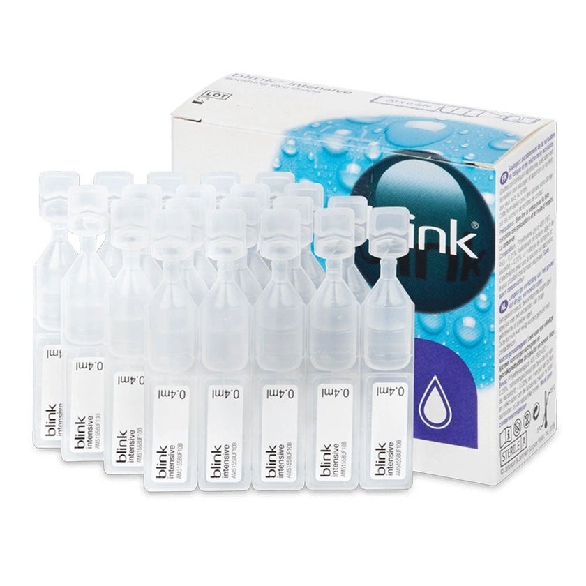 Eye Drop Unit Blink Intensive Soothing Single Dose Unit Eye Drops 0.4ml, Pack of 20's ...