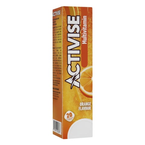 Activise Multivitamins Effervescent Tablets, Orange Flavor - 20 Tablets x 2