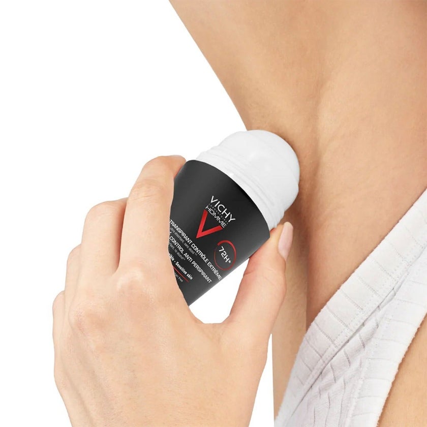 Vichy Homme 72 Hour Soothing Anti Perspirant Deodorant Roll-On 50ml, Buy 1 Get 50% Off On 2nd Piece, Promo Pack