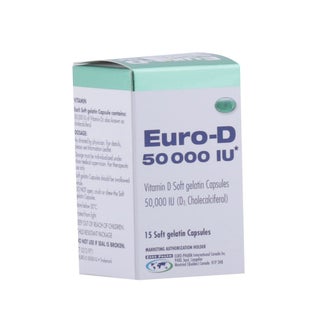 Euro D 50,000IU Capsules, Pack of 15's