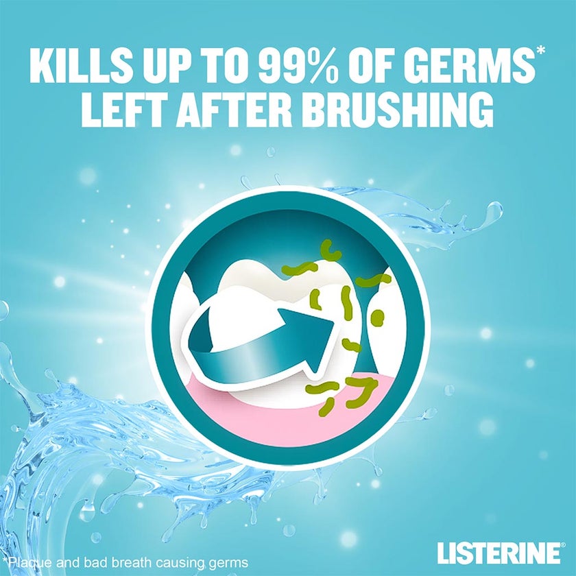 Listerine Zero Alcohol Cool Mint Milder Taste Mouthwash 250ml